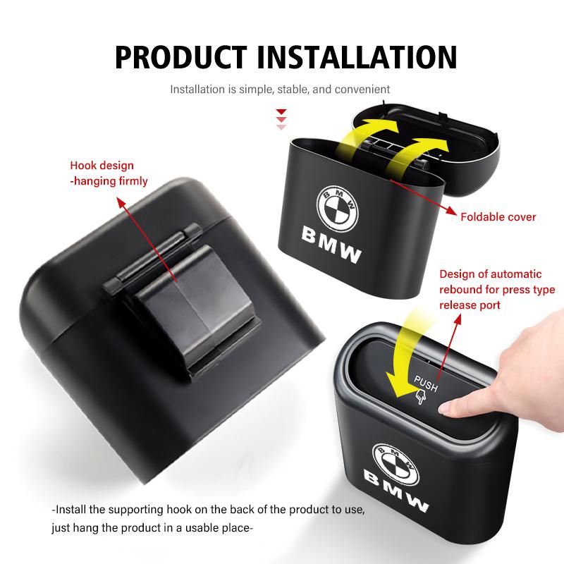 Car Door Side Trash Universal Garbage Dust Case Storage Box For BMW M Performance E36 E46 E60 E90 E91 E92 E93 F30 F20 PI1