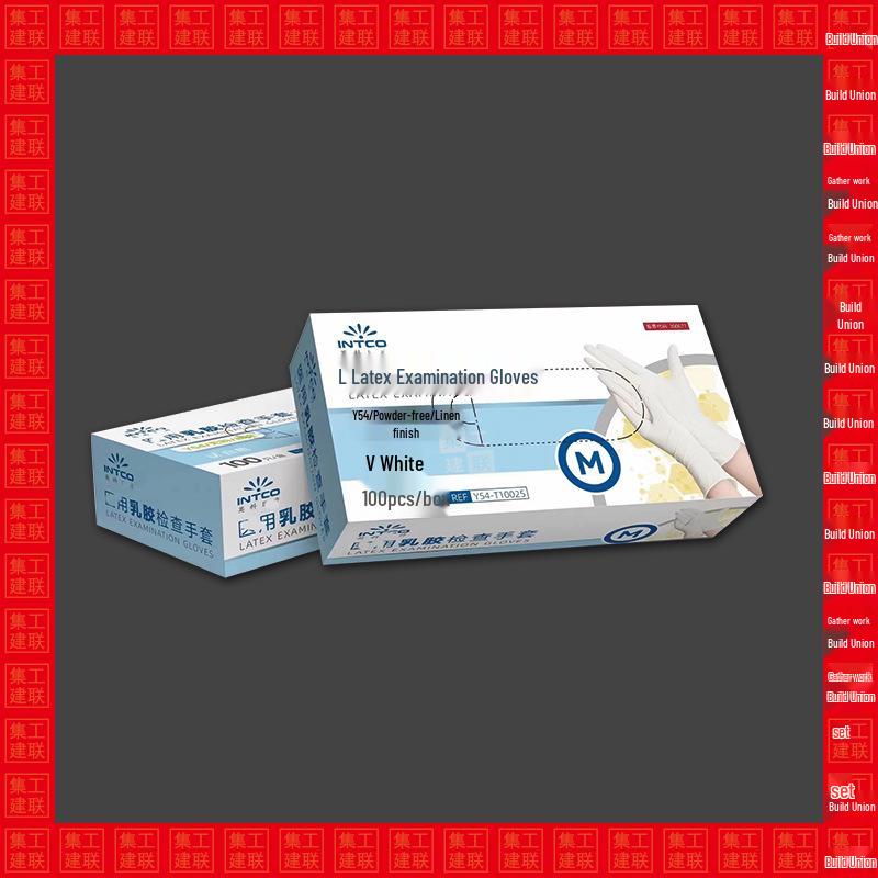 Genuine Yinko Y54 Waterproof Latex Gloves for Daily Use: Oil-Proof, Disposable, Perfect for Kitchen Cleaning.