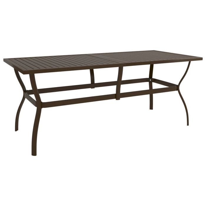 Maison Exclusive - Table de jardin Marron 190x80x72 cm Acier