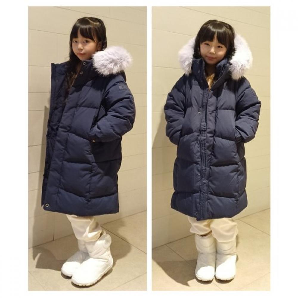 Blackyak Kids Boys Long Down Jacket Winter Fur Jacket
