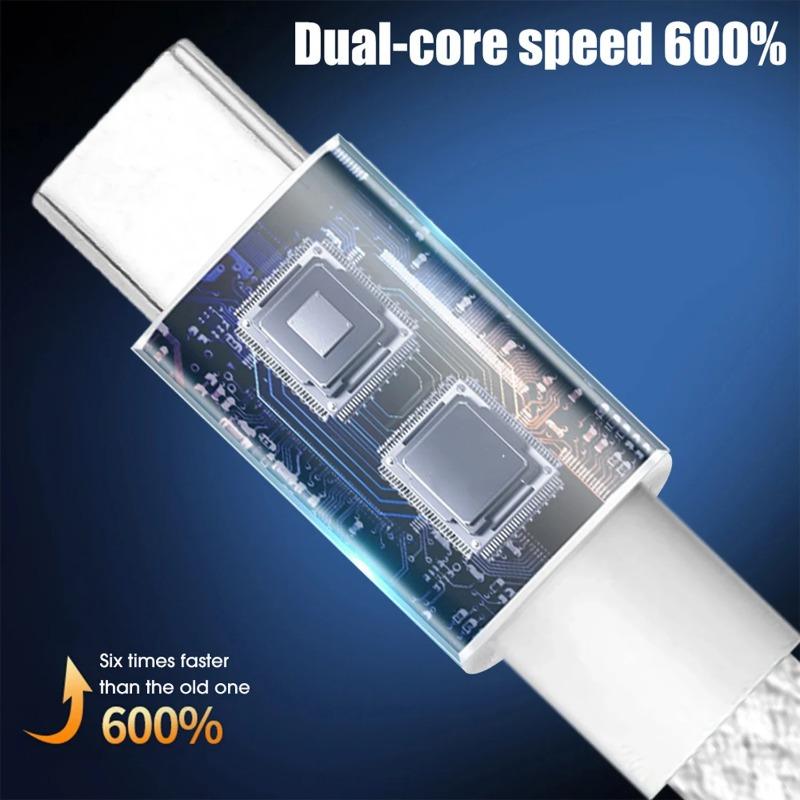Кабель для сверхбыстрой зарядки PD 27 В, USB Type C на Type C, линия данных для iPhone 16 15 Pro Max 15 Plus iPad, шнур для передачи данных