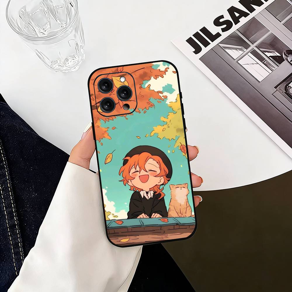 BSD D-Дадзай Осаму Чехол для телефона Силиконовый Мягкий Для IPhone 17 16 15 14 13 12 11 X XR Plus Pro Max Plus
