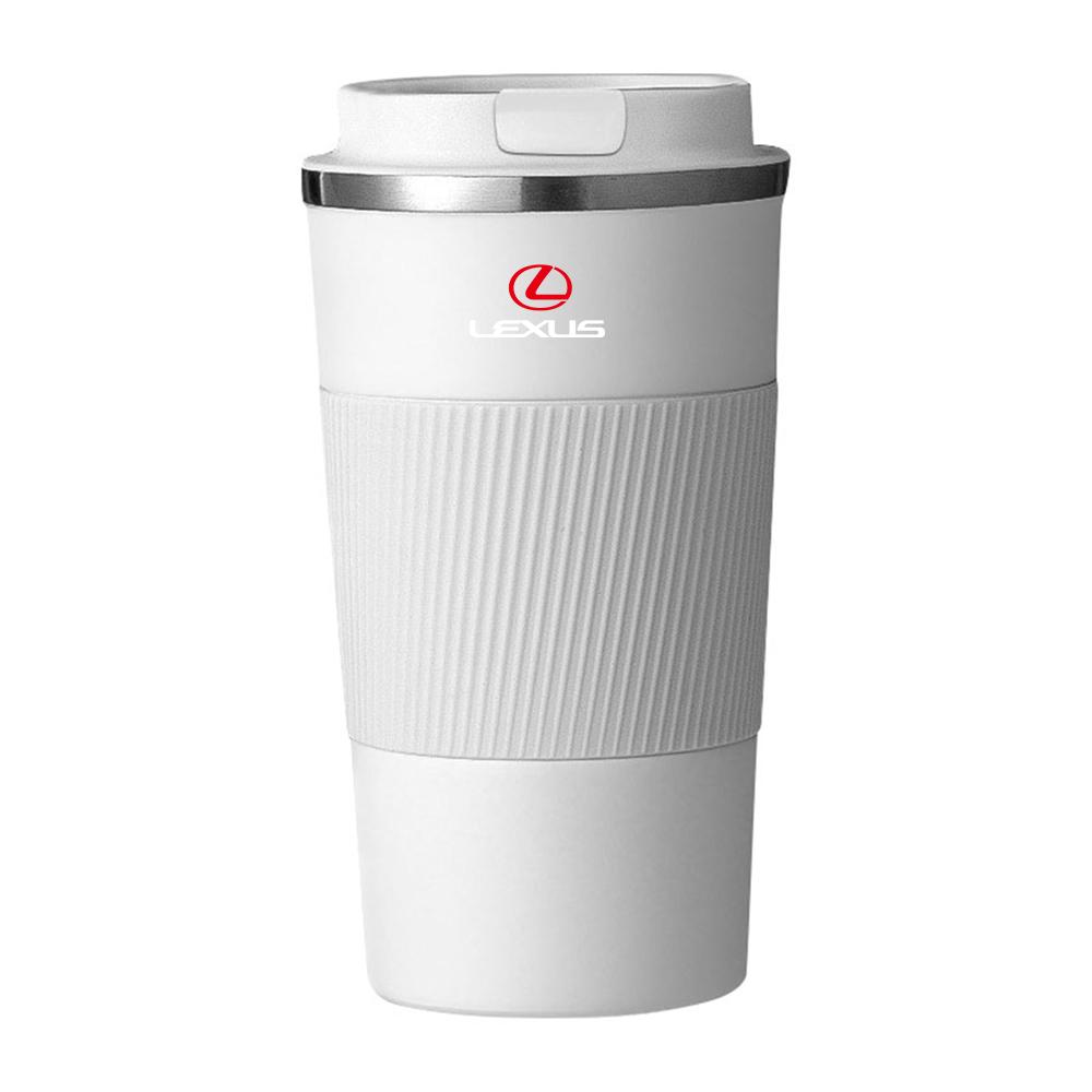 PEOB7 Car Thermos Cup Portable Travel Thermal Mug Coffee Vacuum Cup Accessories For Lexus RX350 GX460 ES350 GS350 IS300 NX valve cap