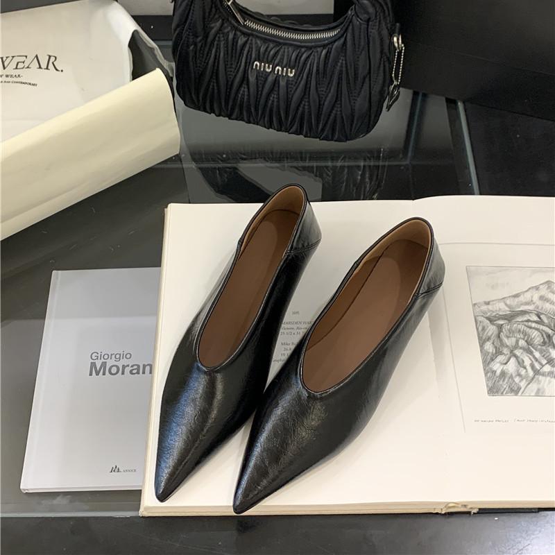 Мода Bailamos Женские балетки Мода Острый носок Слипоны Женские Элегантные Сандалии Мягкий Плоский каблук Уличные Туфли Платье Mujer