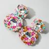 Серьги-сверла из стекла, преувеличенные модные женские персонализированные геометрические серьги из сплава