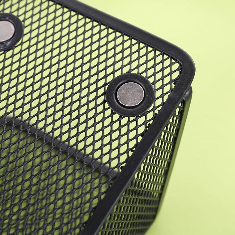 Metal Wire Mesh Magnetic Basket Storage Box Blackboard Chalk Pen Pencil Makeup