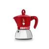 Кофеварка Bialetti Moka Induction Exclusive Красная на 4 чашки, совместима с индукционными и газовыми плитами (Кофеварка, Кофемашина для эспрессо, Мокко)
