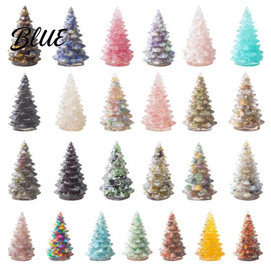 Sophisticated Room Ornament Resin Christmas Tree Figurine, Crystal Desktop Ornament, Modern Art Miniature Holiday Decoration for Home Office,