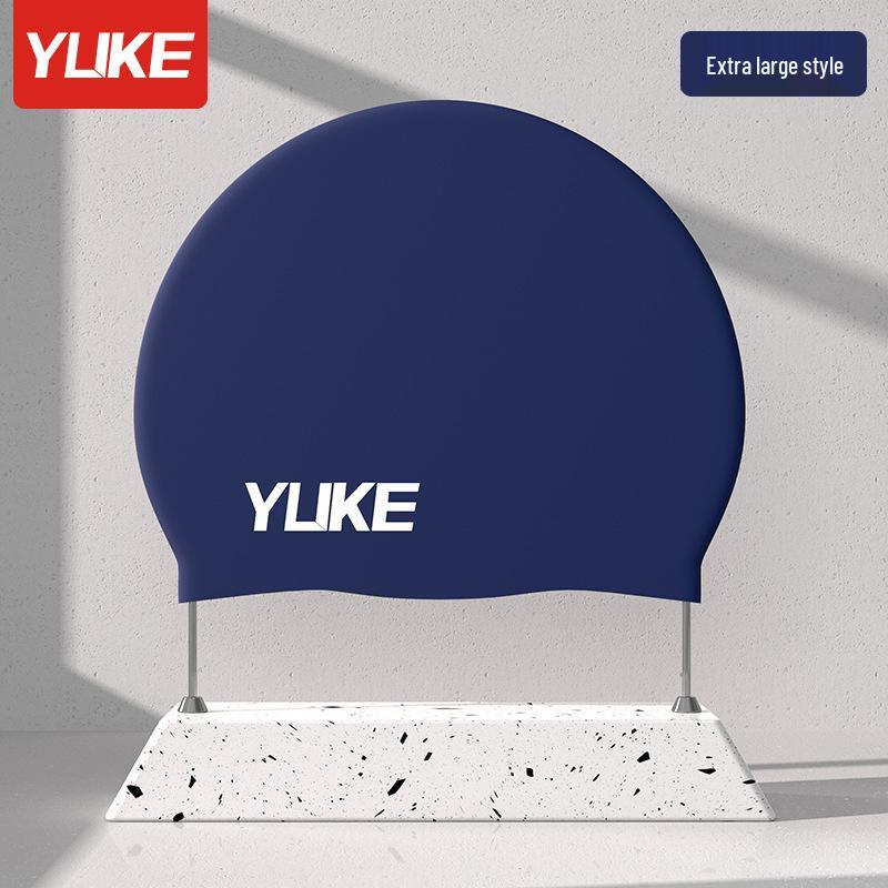 Очень большая водонепроницаемая силиконовая шапочка для плавания для длинных волос - Удобная, с защитой ушей, профессиональный противоскользящий дизайн для взрослых