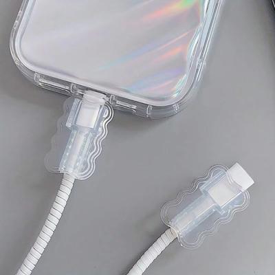 5 шт. Прозрачный протектор шнура, защита от переломов, гибкая крышка для организации шнуров, новый протектор для кабеля передачи данных
