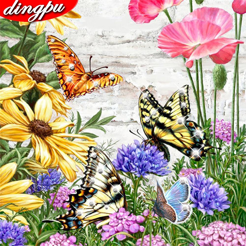5d Diamond Painting Mosaic Butterfly Cross Stitch Full Square Pictures Rhinestone