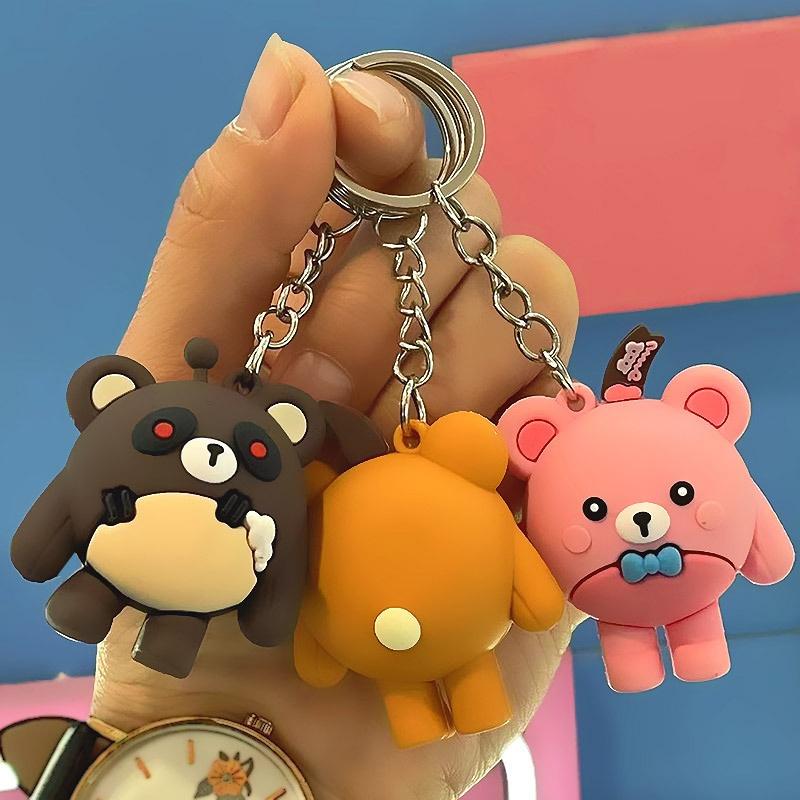 Милый брелок-плюшевый мишка 3D для студентов и рюкзаков