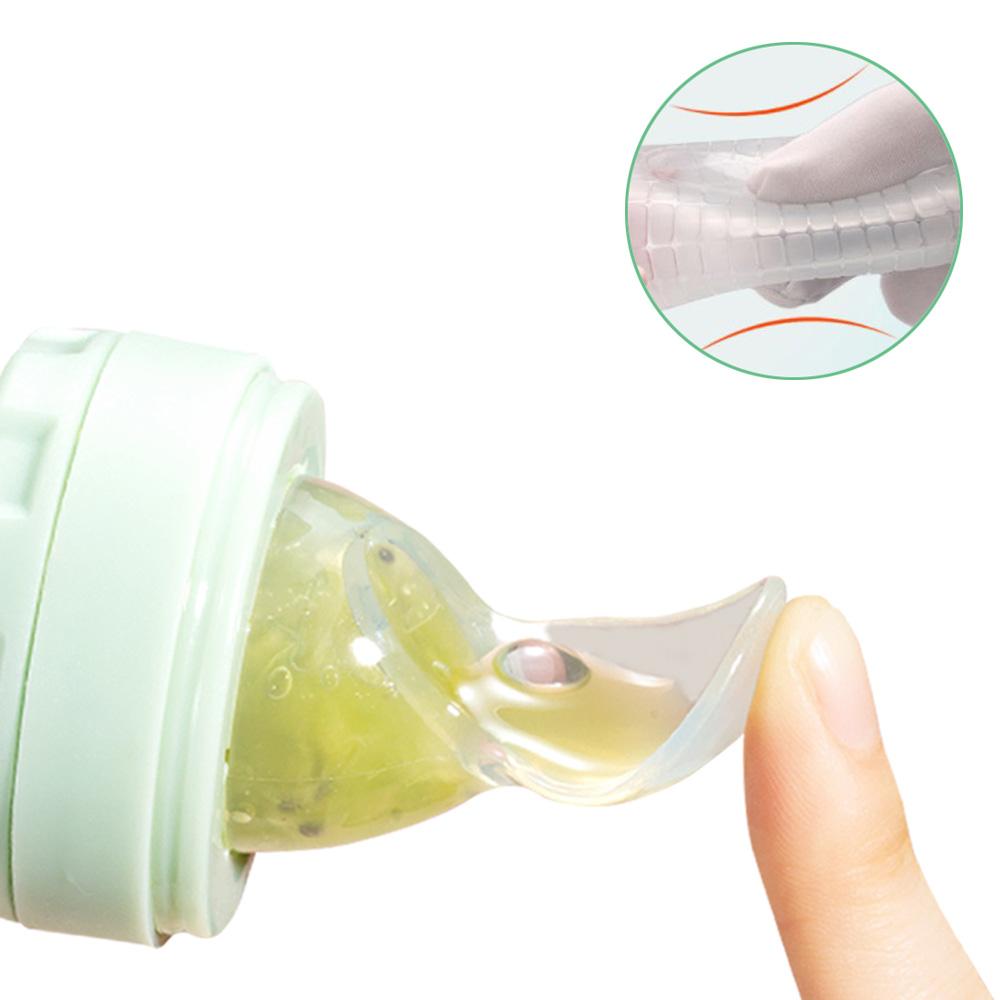 2 In 1 Baby Silicone Nipple Fresh Food Feeding Bottles Nibbler Learn Feeding Drinking Water Straw Handle Baby Food Feeder Set