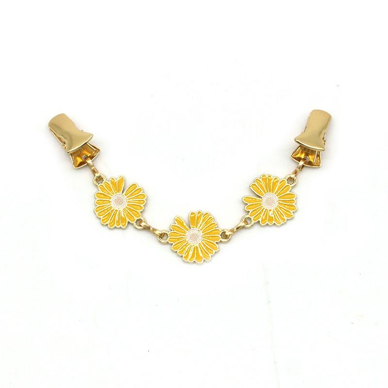 Клипсы для кардигана в виде цветка ромашки, зажим для талии, для рубашки, платья, свитера, шали, куртки, броши, пряжка-зажим, держатель для женской одежды