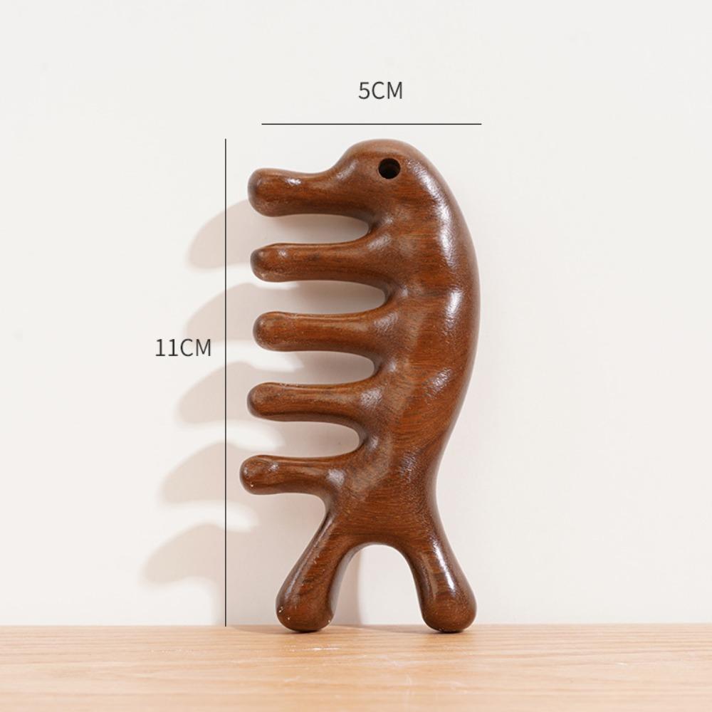 Подвесная массажная расческа для головы, многофункциональная массажная расческа для деревянной терапии, массаж тела