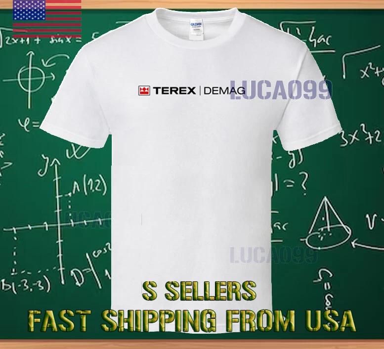 НОВАЯ ФУТБОЛКА TEREX DEMAG CRANE RACING LOGO Футболка СМЕШНАЯ РАЗМЕРЫ S-5XL