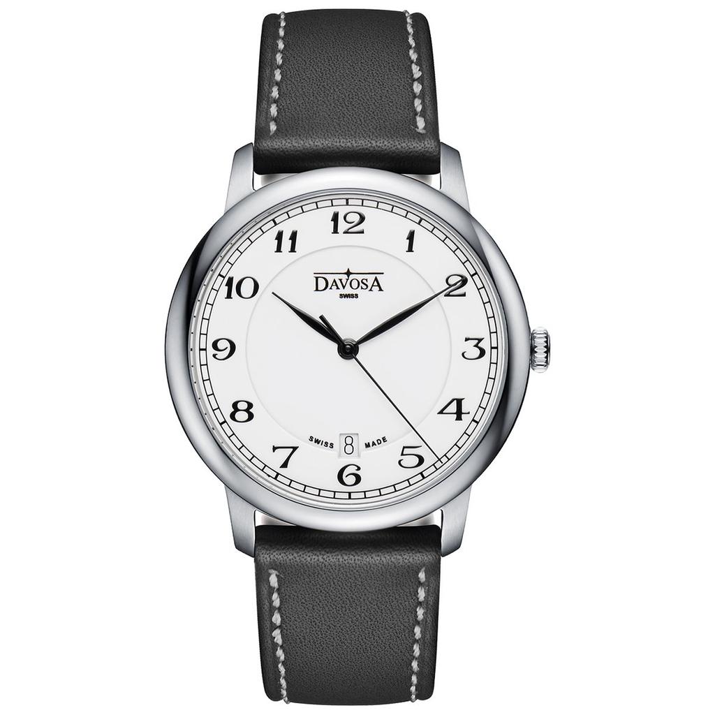 Watch 3 Hand Date Amaranto Swiss Made Black [Davosa] 162.480.26 Men's