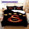 Galatasaray Raw Bedding Quilt Set Quilt Cover Pillowcase Home Decoration Birthday Gift (1 * duvet cover + 2 * pillowcase, without core)