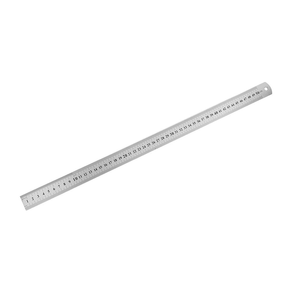 Double Sided Metal Scale Stainless Steel Straight Ruler Measuring Tool Stationery Drafting Accessory School Office Supplies
