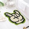 Забавный коврик в форме жеста, креативный противоскользящий ковер для ванной комнаты, плюшевый абсорбирующий коврик для прихожей, гостиной, декора спальни