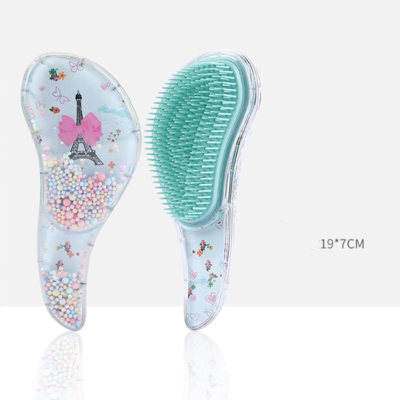 Новая милая парикмахерская расческа для детей, массажная расческа с струящимися бусинами для детей, одежда для девочек, макияж, игрушки, подарки