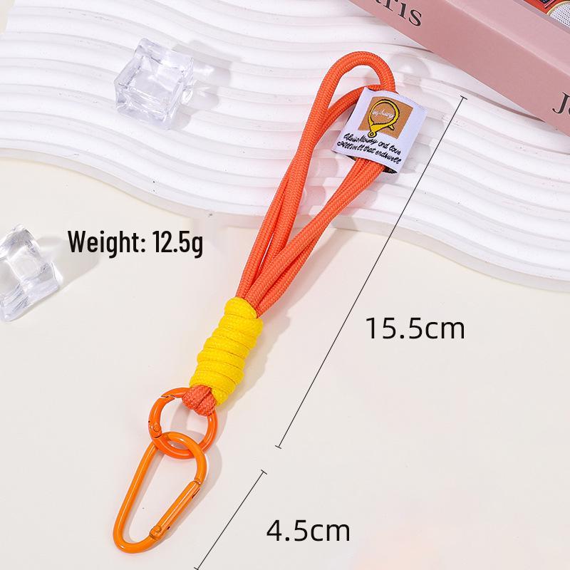 Wrist Style Colorblock Keychain Lanyard: Anti-Lost Short Backpack or Phone Pendant for Men & Women