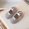 Classic Toddlers Kids Summer Shoes Little Girls Weave Design Sandals Cut-outs Hollow Breathable Toe-capped