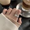 925 Silver-Plated Irregular Plain Ring for Women - Korean Simple & Trendy Design, Non-Fading