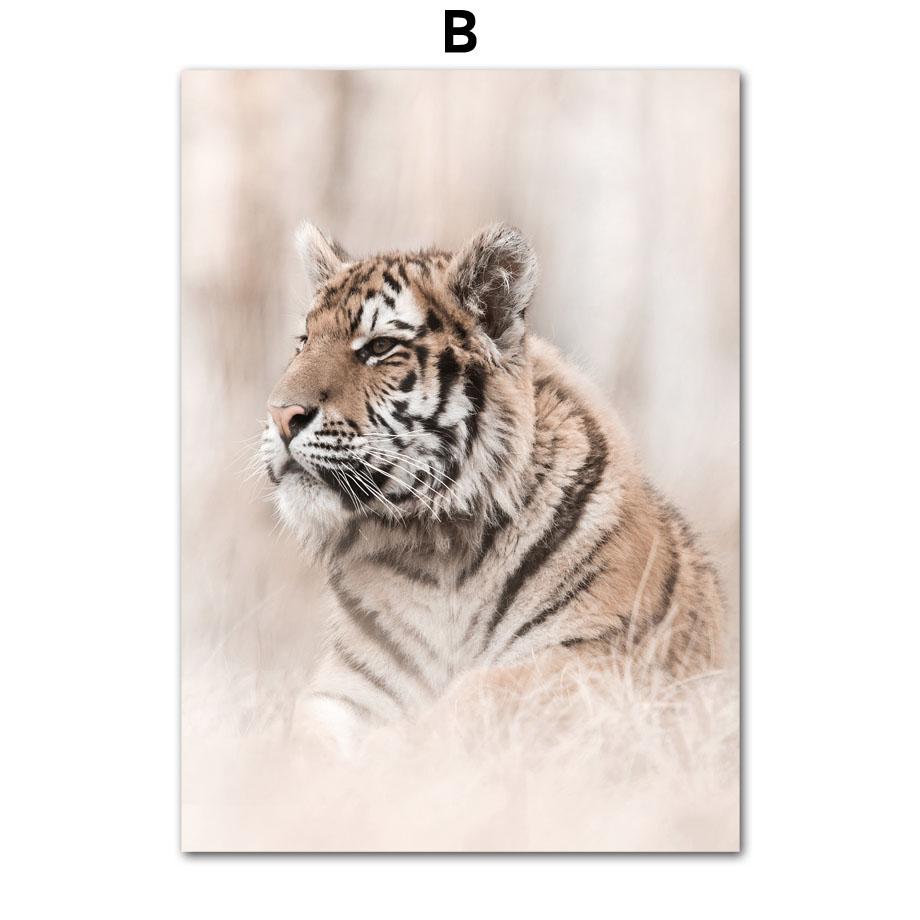 Скандинавский тростник, бежевое растение, тигровая лошадь, скандинавская цитата, настенная живопись на холсте, постер и принты, фотографии для декора гостиной