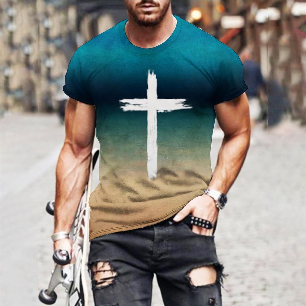 Men's  T-shirt T-shirts Graphic Text Pool3D Printing Street Casual Short Sleeve Printed Clothing Basic