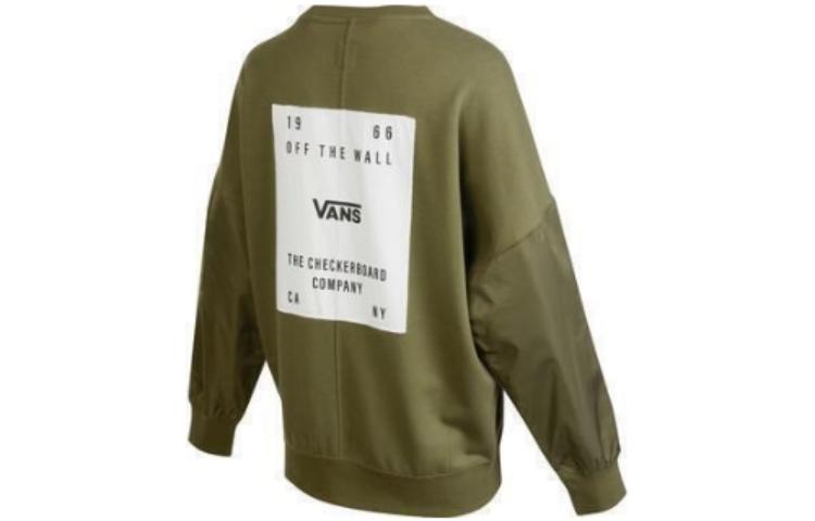 Vans Толстовки Женские Зеленые С Круглым Вырезом Умеренные Обычные VN0A7YIFKCZ