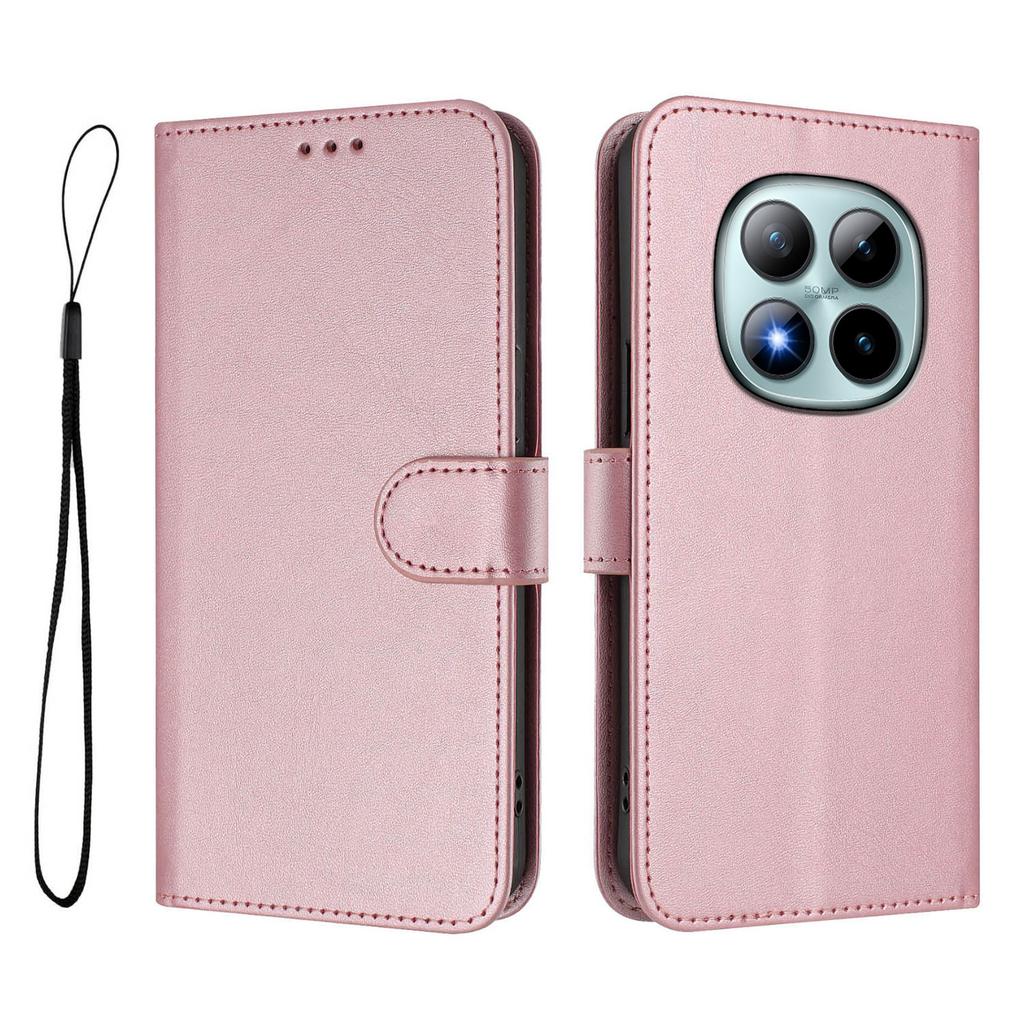For Xiaomi Redmi Note 15 Pro+ 5G Wallet Case RFID Blocking Calf Texture Leather Stand Phone Cover with Strap