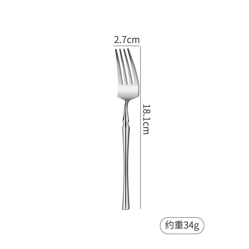 304 Stainless Steel Small Waist Knife, Fork and Spoon Thickened Bright High-end Western Food Steak Knife, Fork and Spoon Tableware Set