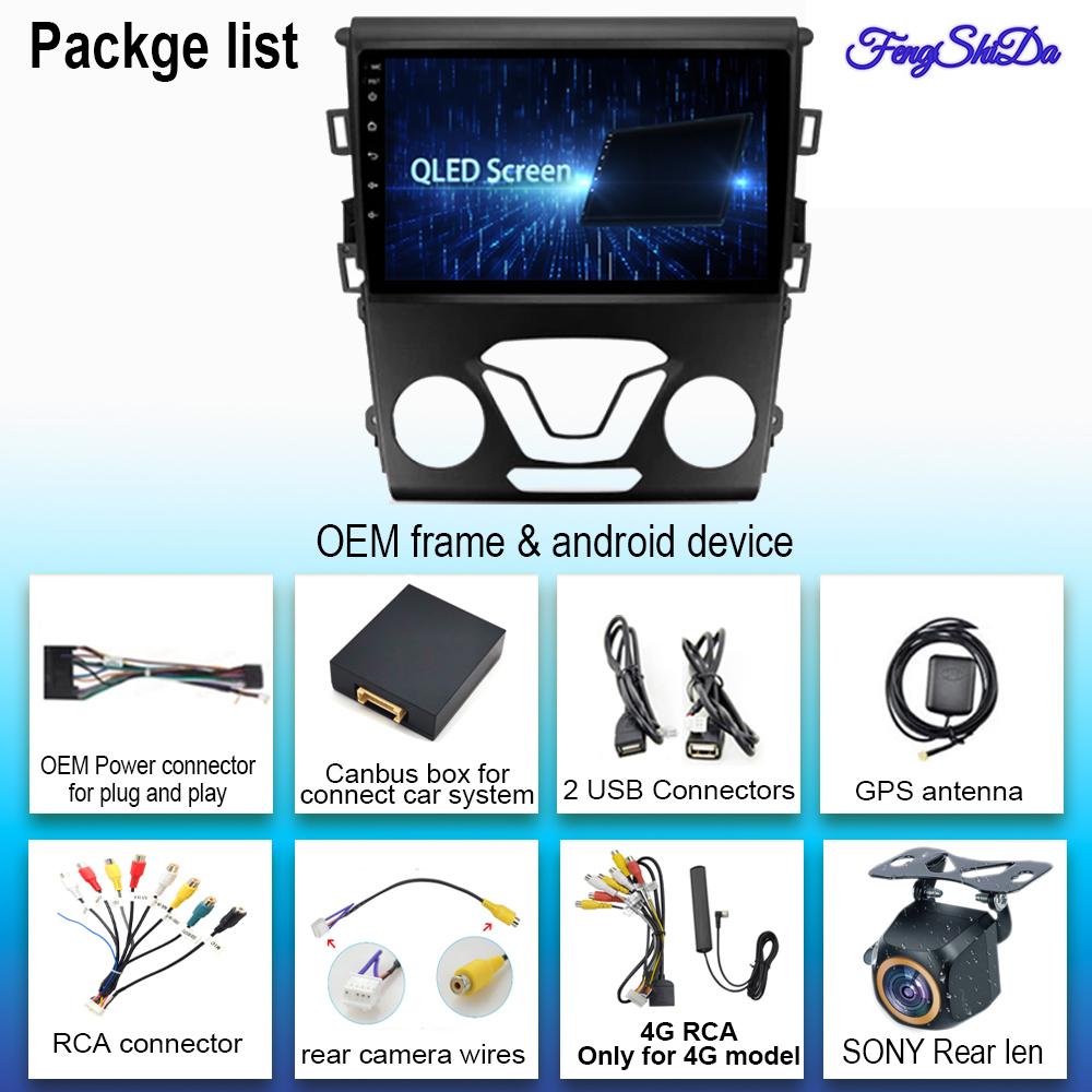 Carplay Android 14 For Ford Mondeo 5 2014 - 2019 Auto Radio Stereo Head Unit Multimedia Video Player GPS Navigation NO 2din DVD