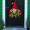 Luminous Glowing Gnome Wreath Artificial Branches Faceless Doll Hanging Ornament  Bar
