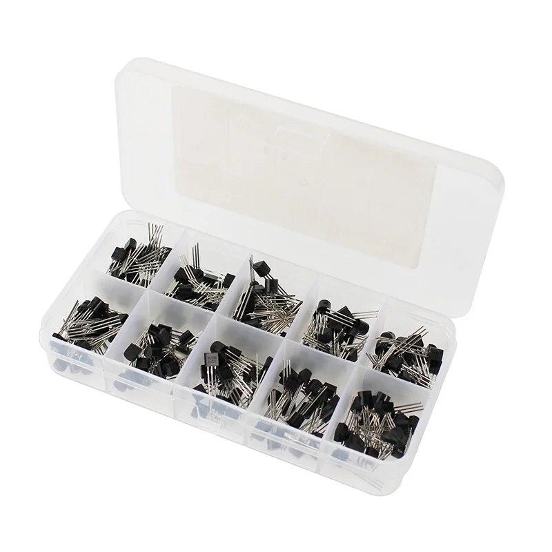 200 шт., 10 значений, комплект транзисторов TO-92, транзисторы PNP NPN BC327 BC337 BC517 BC547 BC548 BC549 BC550 BC556 BC557 BC558