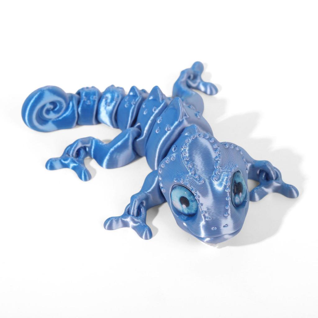 3D Printing Chameleon Figures Multi-joint Movable Simulation Eyes for Home Accessories Kids Toys Gifts Living Room Decoration