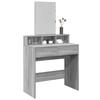 VidaXL Dressing Table with Mirror Sonoma Grey 80x41x144.5 Cm, Makeup Table, Bedroom Dressing Table, Dressing Table with 848176