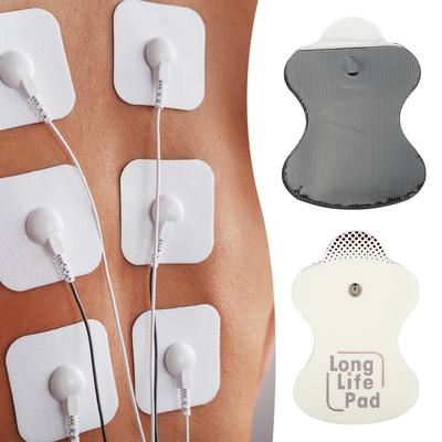 10 шт. электродных накладок 2 мм, набор из пенопластовых электродов с кнопками, многоразовая электротерапевтическая накладка для миостимулятора TENS