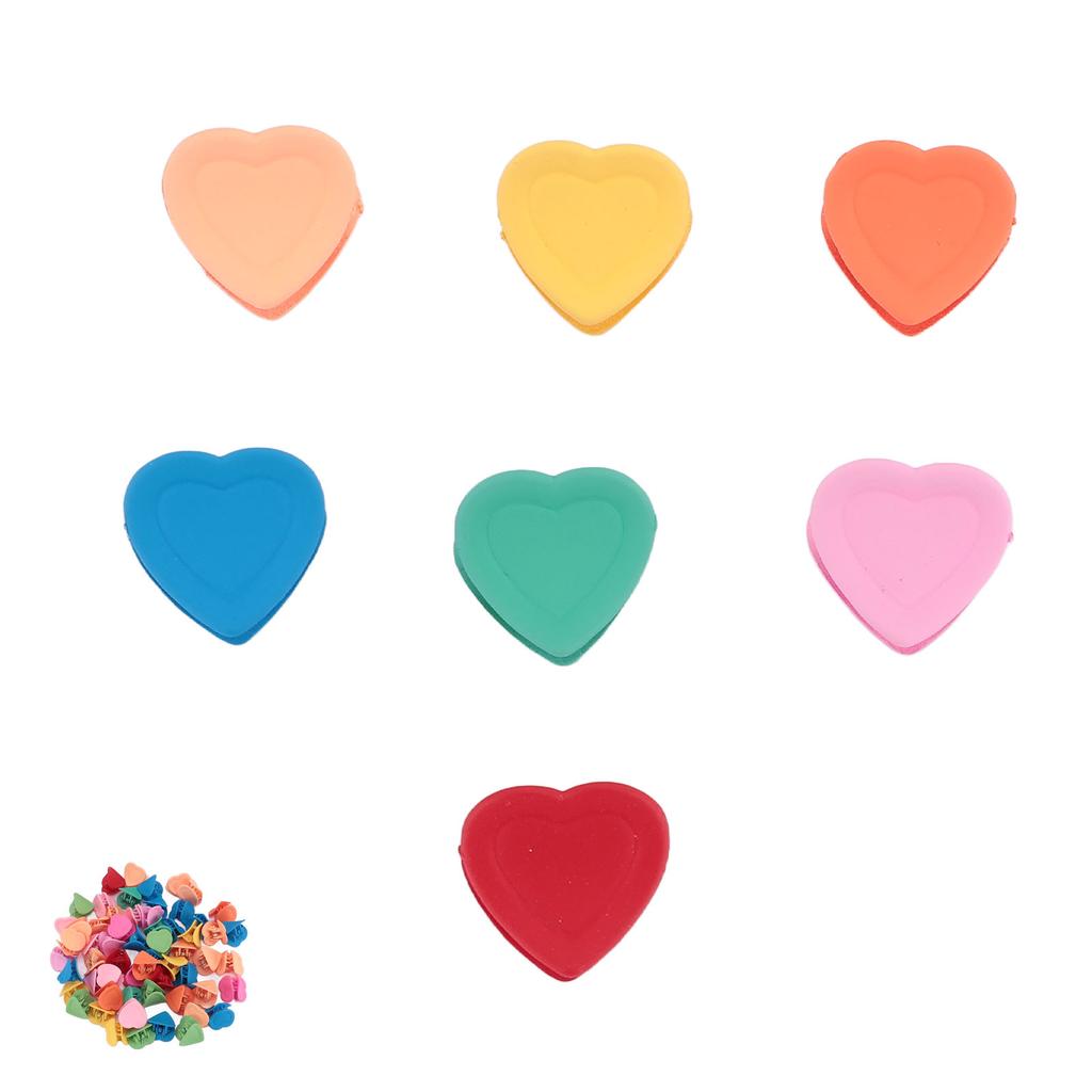 100pcs Mini Heart Claw Clips Tiny Cute Hairpin Hair Decoration Accessories Children Colorful Hair Cl
