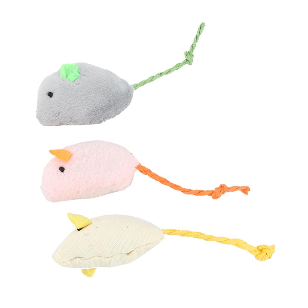 Plush Mouse Toy Simulation Interactive Cat Mouse Toy for Indoor Cats and Kittens