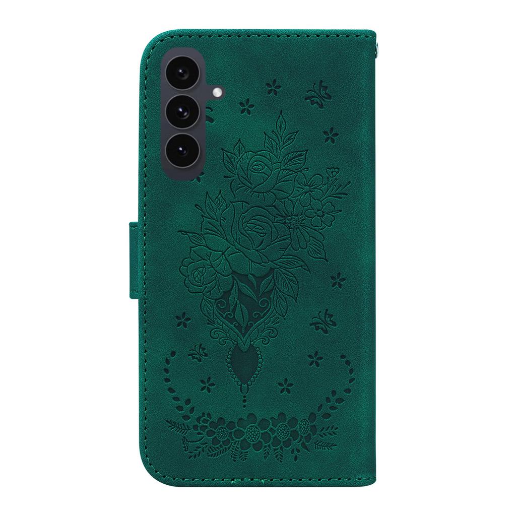 Чехол для Samsung Galaxy S25 FE с тиснением в виде бабочки и цветка, кошелек из ПУ кожи, чехол для телефона со шнурком