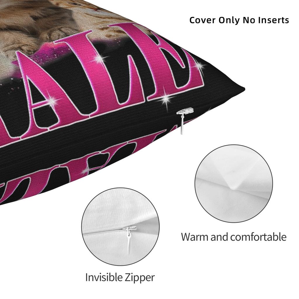 Decorative Pillow Cover Alpha Male Cat Kitten Funny Merch Home Pillow Case Cover Square Multi-Size