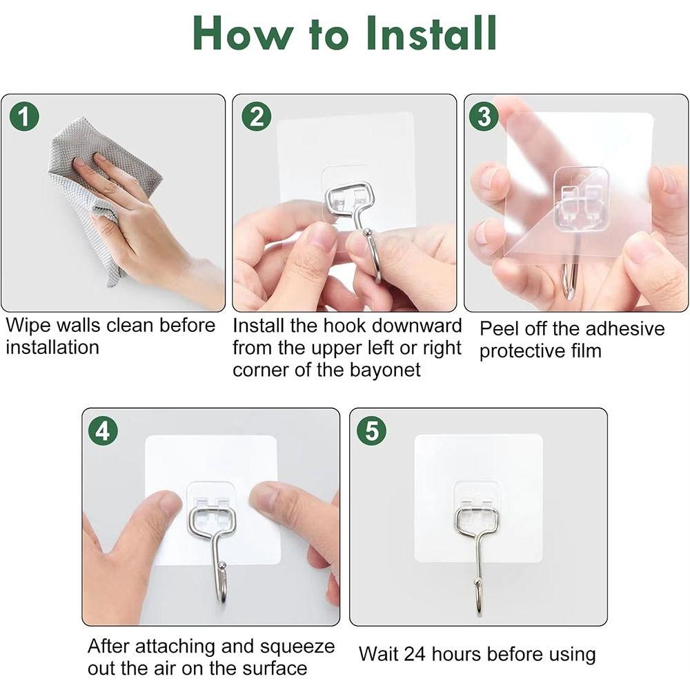 Heavy Duty Wall Hook Waterproof Strong Sticker Holder Big Size Hooks for Kitchen Bathroom