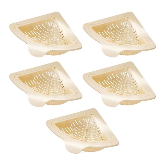 5 шт. Угловые сливные корзины для раковины, Магнитные треугольные сливные корзины, Фильтр для кухонной раковины с вращающимся сливным основанием для пищевых отходов, Мытья овощей