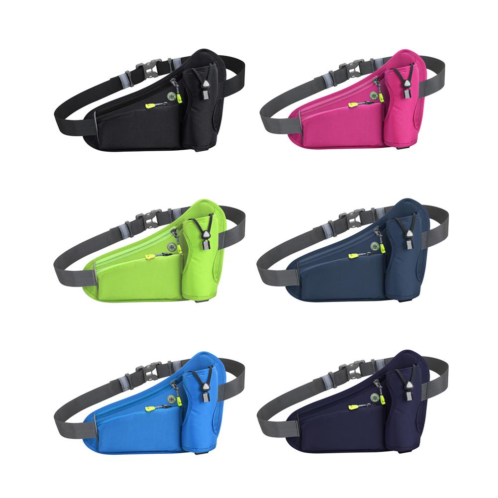 Sport Waist Pack Reflective Hydration Belt Pack Large Capacity Water Bottle Holder Bag Multifunction for Running Cycling