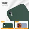 Liquid Silicone Phone Case for XR, Full Coverage Lens Liquid Silicone Case with Shockproof Ultra-Thin Soft, Dark Night Green