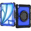 Для iPad Air 13 M2 M3 2025, Ударопрочный защитный силиконовый чехол военного класса, Складная ручка-держатель 360 + Плечевой ремень