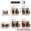 2D FLAT PRINTING 2pcs Curtains (Without Rod) Bear Family in Forest(1) Popular Creative Curtains Versatile Polyester Curtains