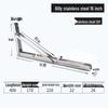 304 Stainless Steel Folding Triangle Bracket for Load-Bearing Storage Support